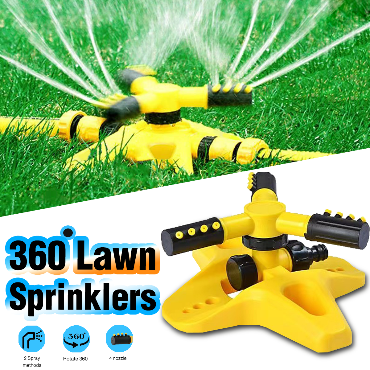 360° Adjustable Auto Irrigation Sprinkler YT